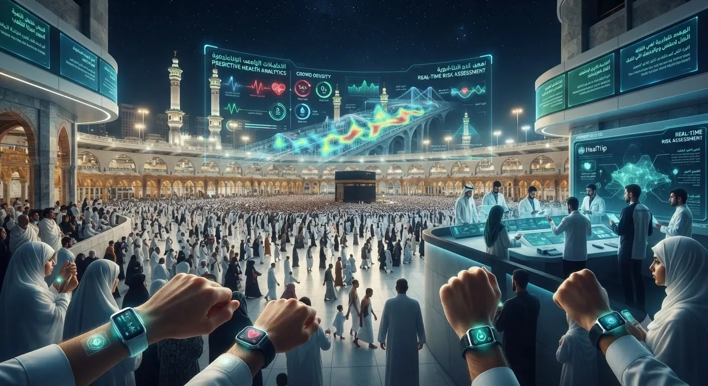 الكعبة المشرفة وحولها الحجاج